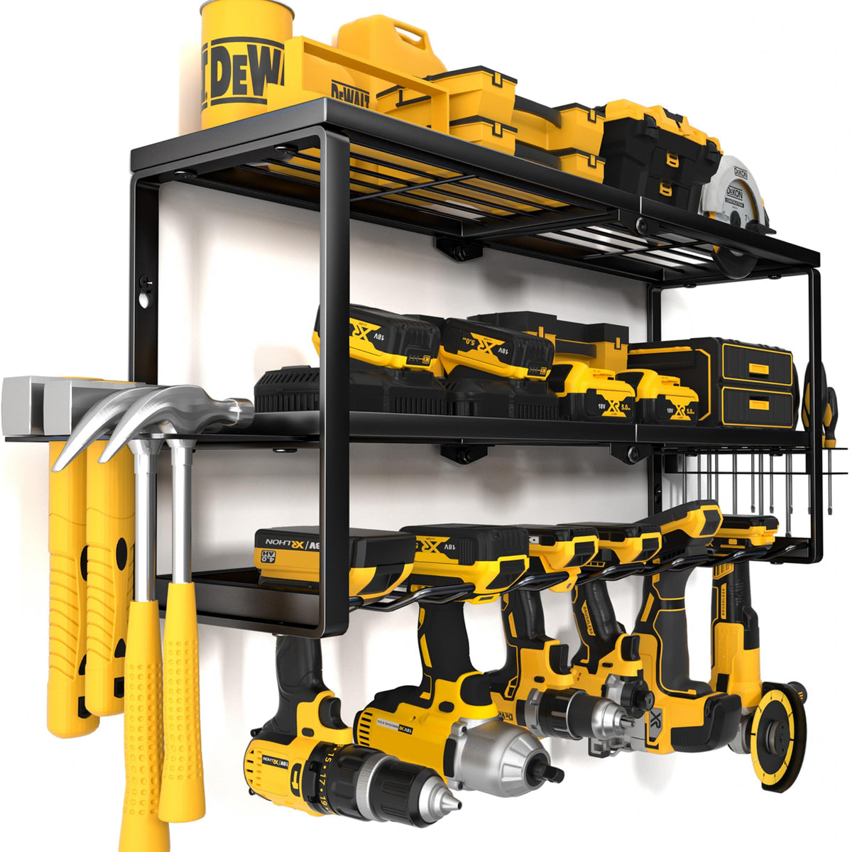YYR heavy-duty power tool organizer wall-mount keeps tools tidy and accessible