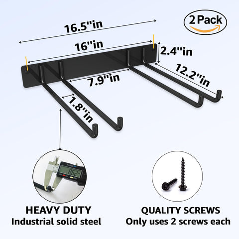 YYR heavy-duty steel garage hanger securely holds chairs with high durability.