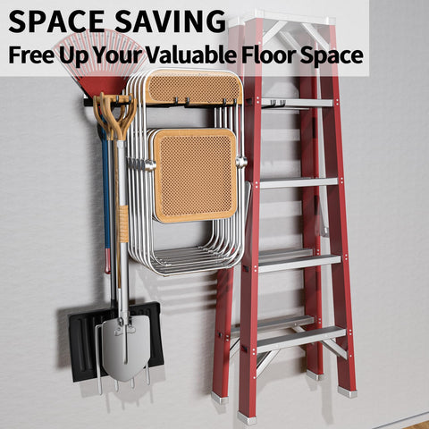 YYR wall-mounted rack includes screws for quick, sturdy installation.