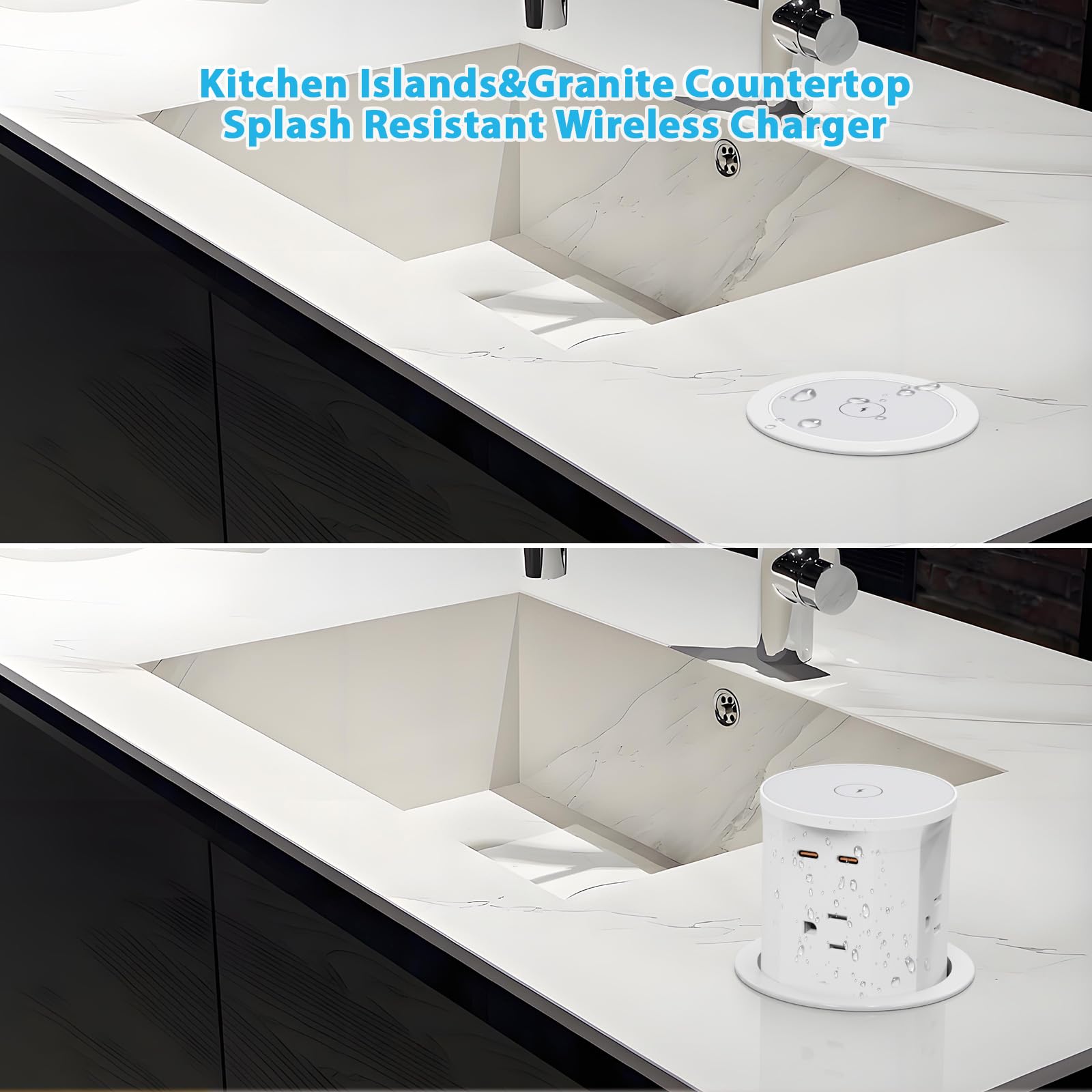 YYSKA pop-up unit fits an 85mm hole for clean installation.