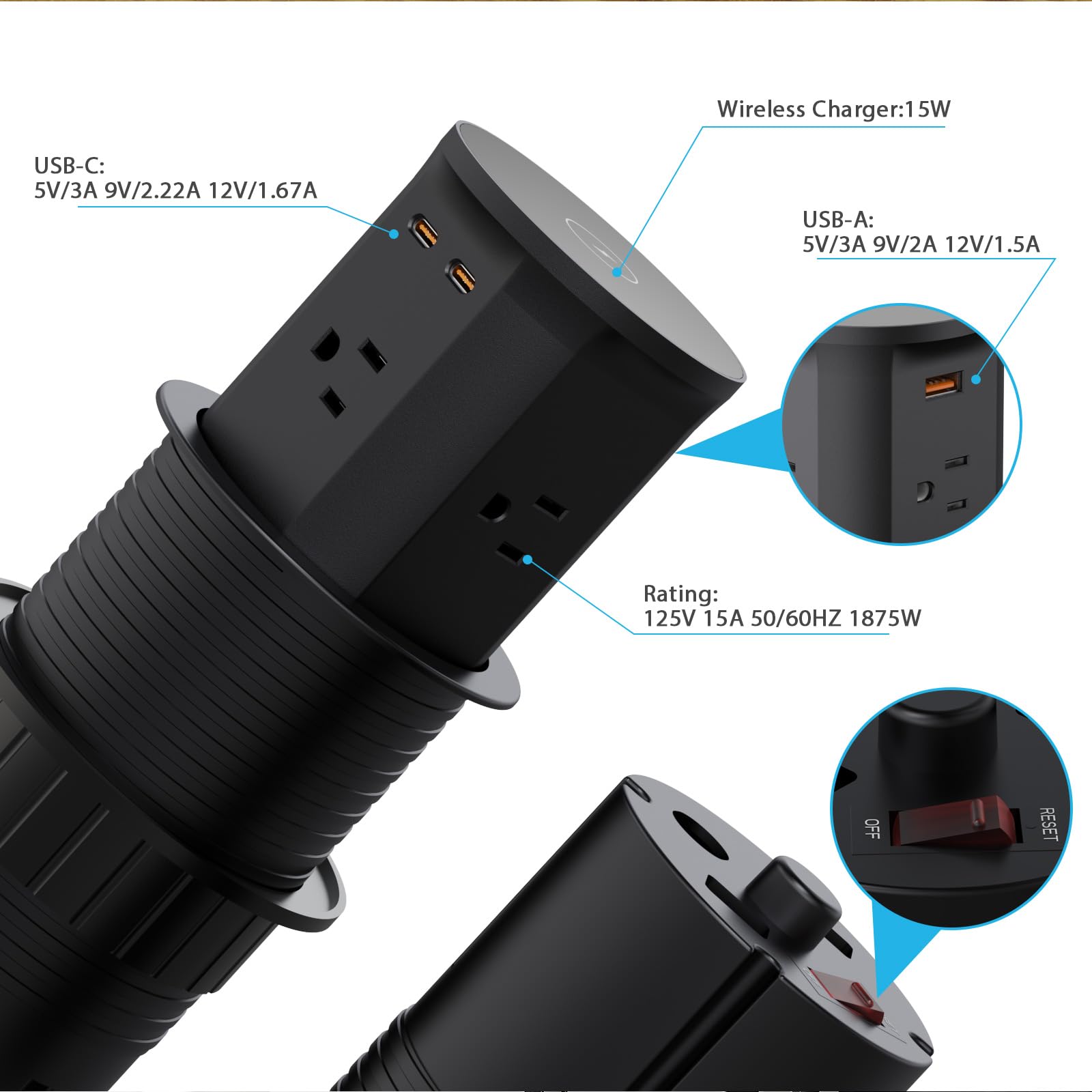 YYSKA countertop hole installation shows easy setup.