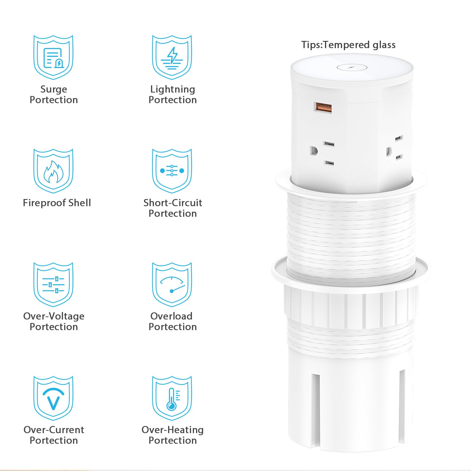 YYSKA safe and reliable outlet with UL FCC certifications for peace of mind.