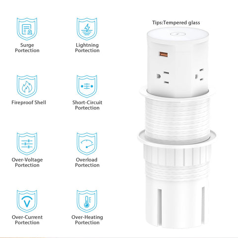 YYSKA safe and reliable outlet with UL FCC certifications for peace of mind.