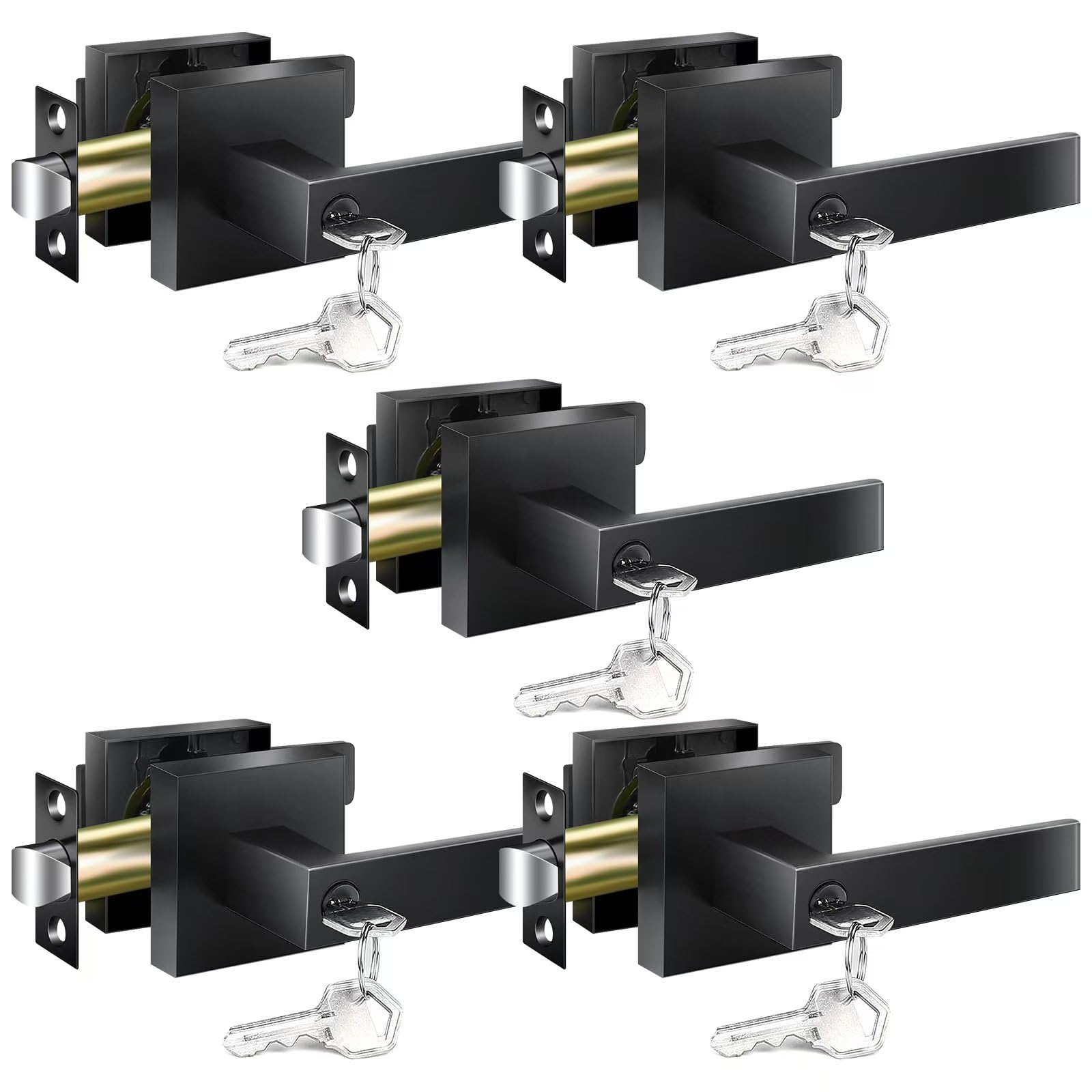 YYTDZSW matte black door handle with sleek look and smooth grip for interiors