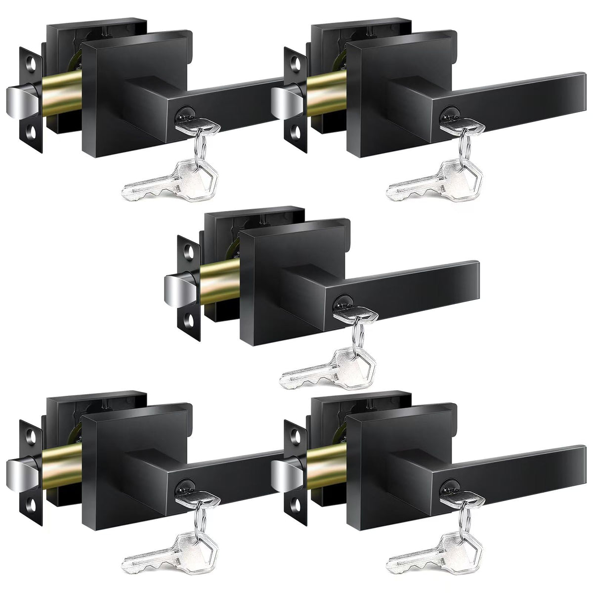 YYTDZSW matte black door handle with sleek look and smooth grip for interiors