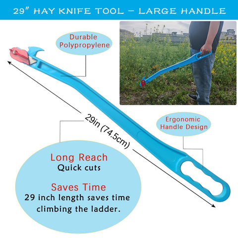 YYYSITZ hay knife with integrated hay hook speeds bale work in the field
