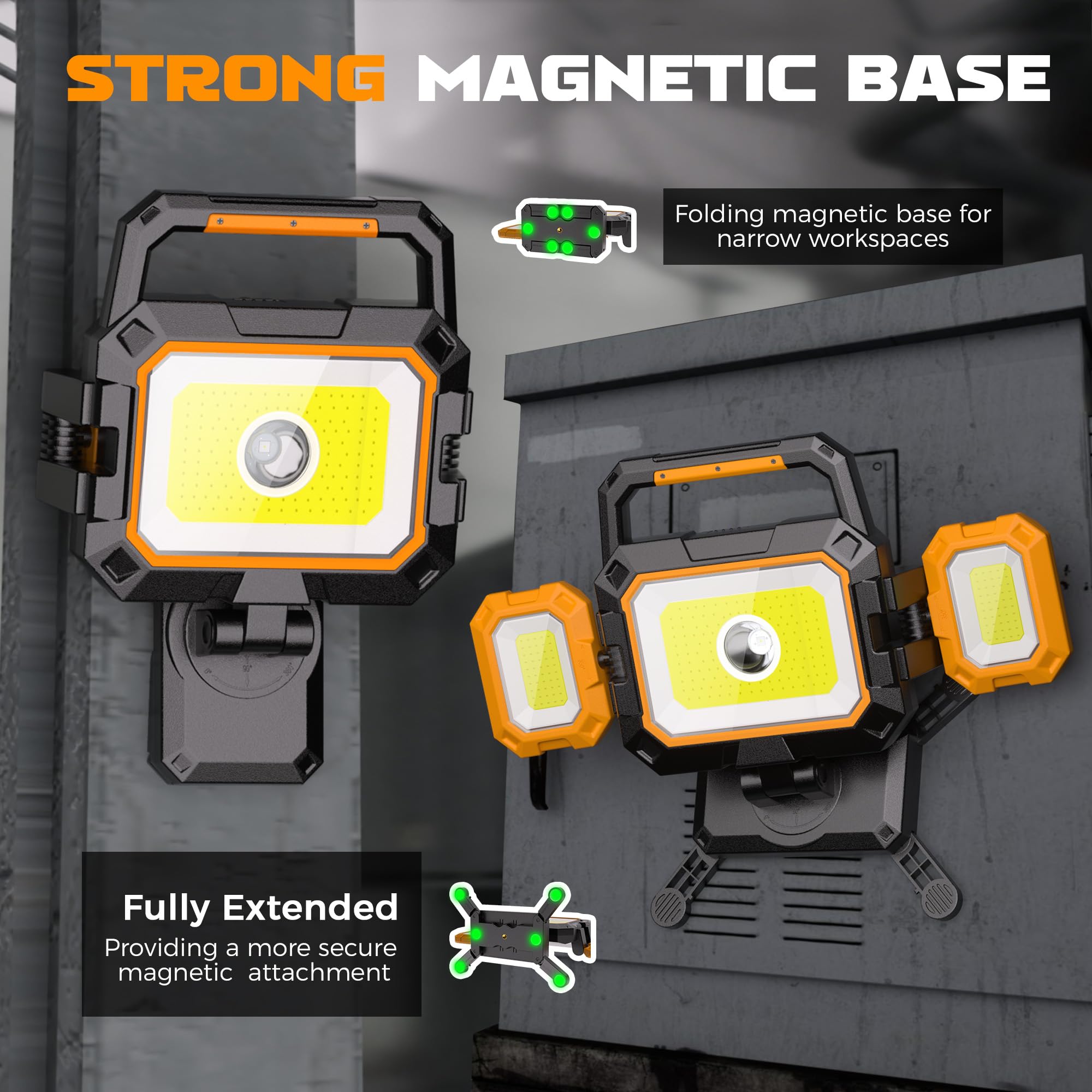 Yzoni light head rotates 360 degrees for full-space illumination