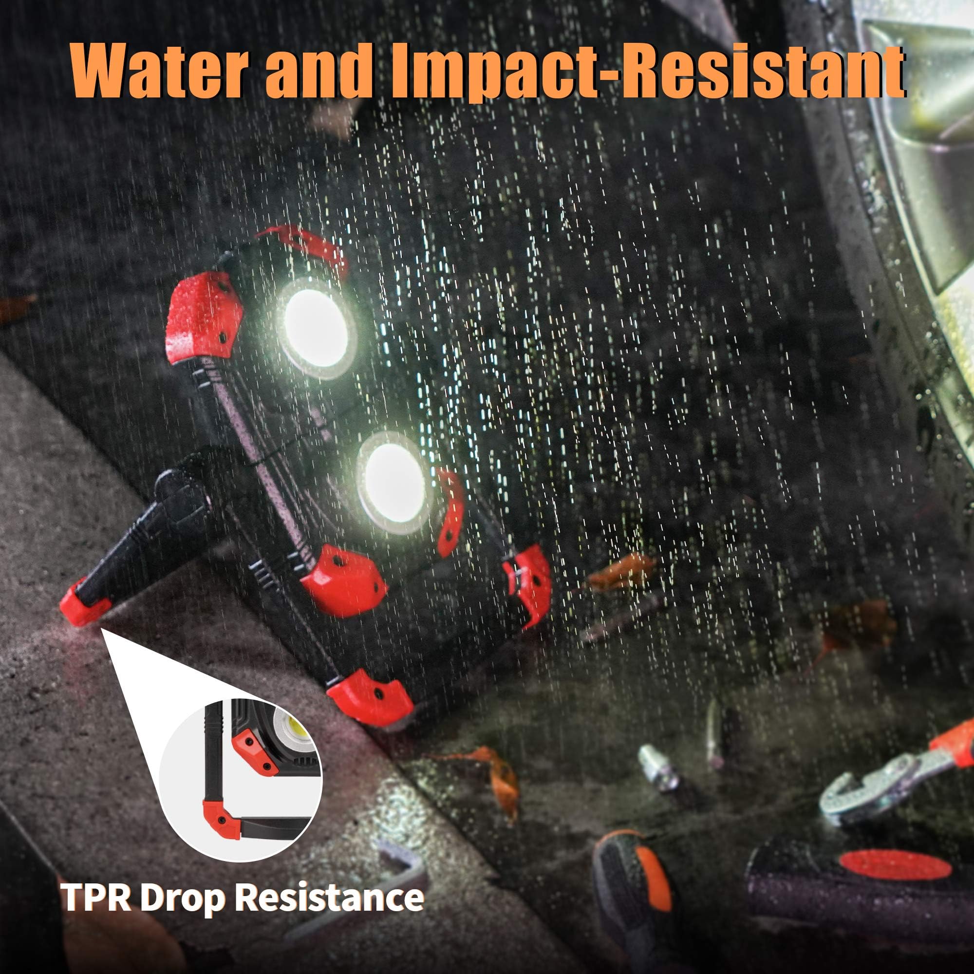 Yzoni waterproof design ensures reliable lighting in rain and snow.