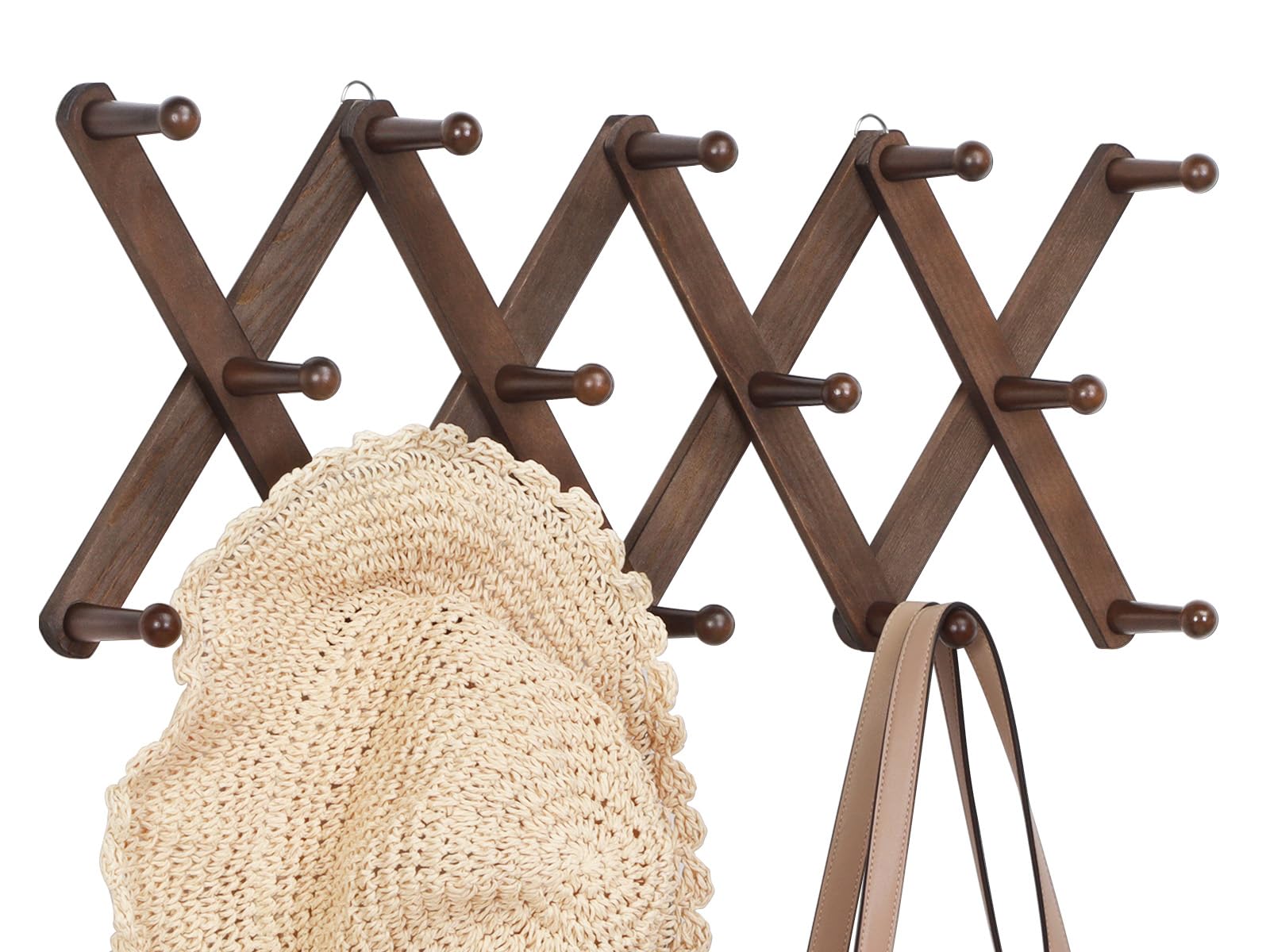 YZSFMZGE accordion wall hanger with 14 hooks for clutter-free entryways
