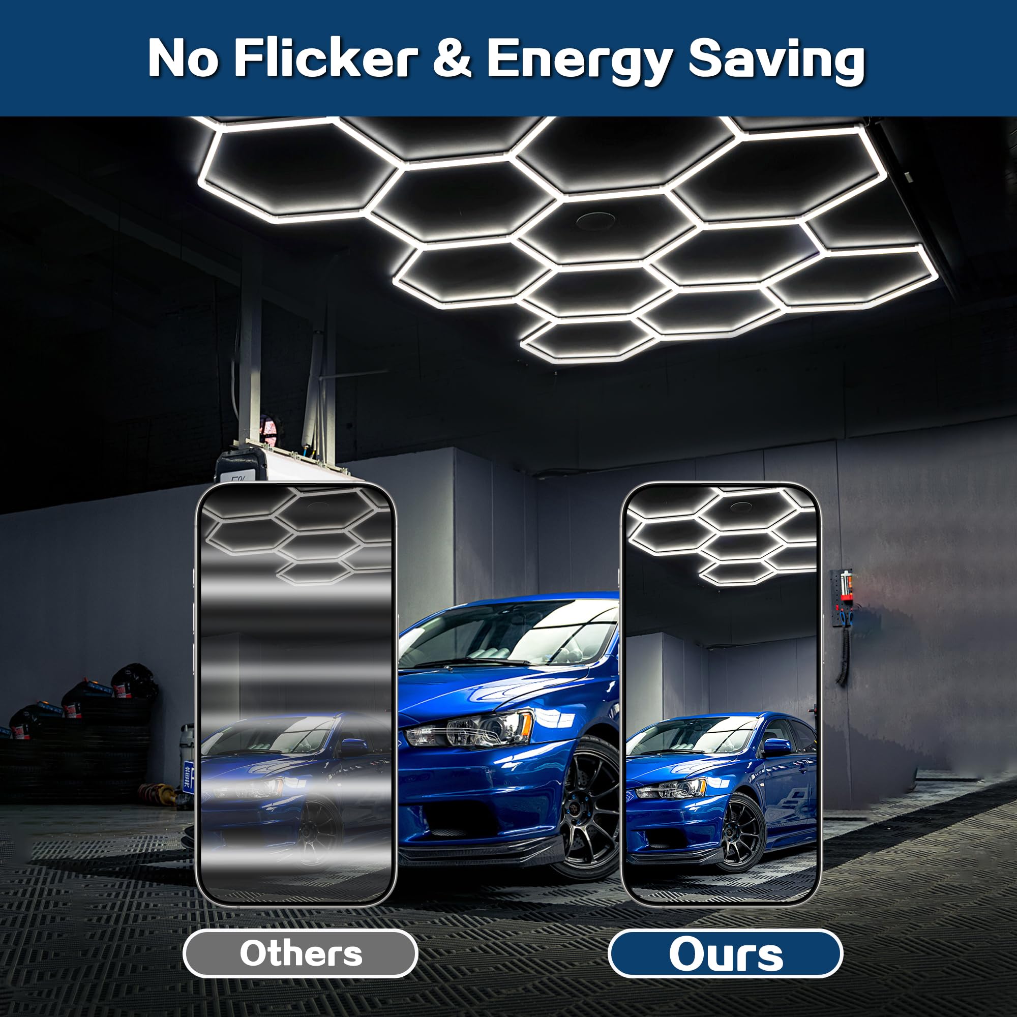 Z Hexagon Light uses fireproof PC, enhancing safe installation.