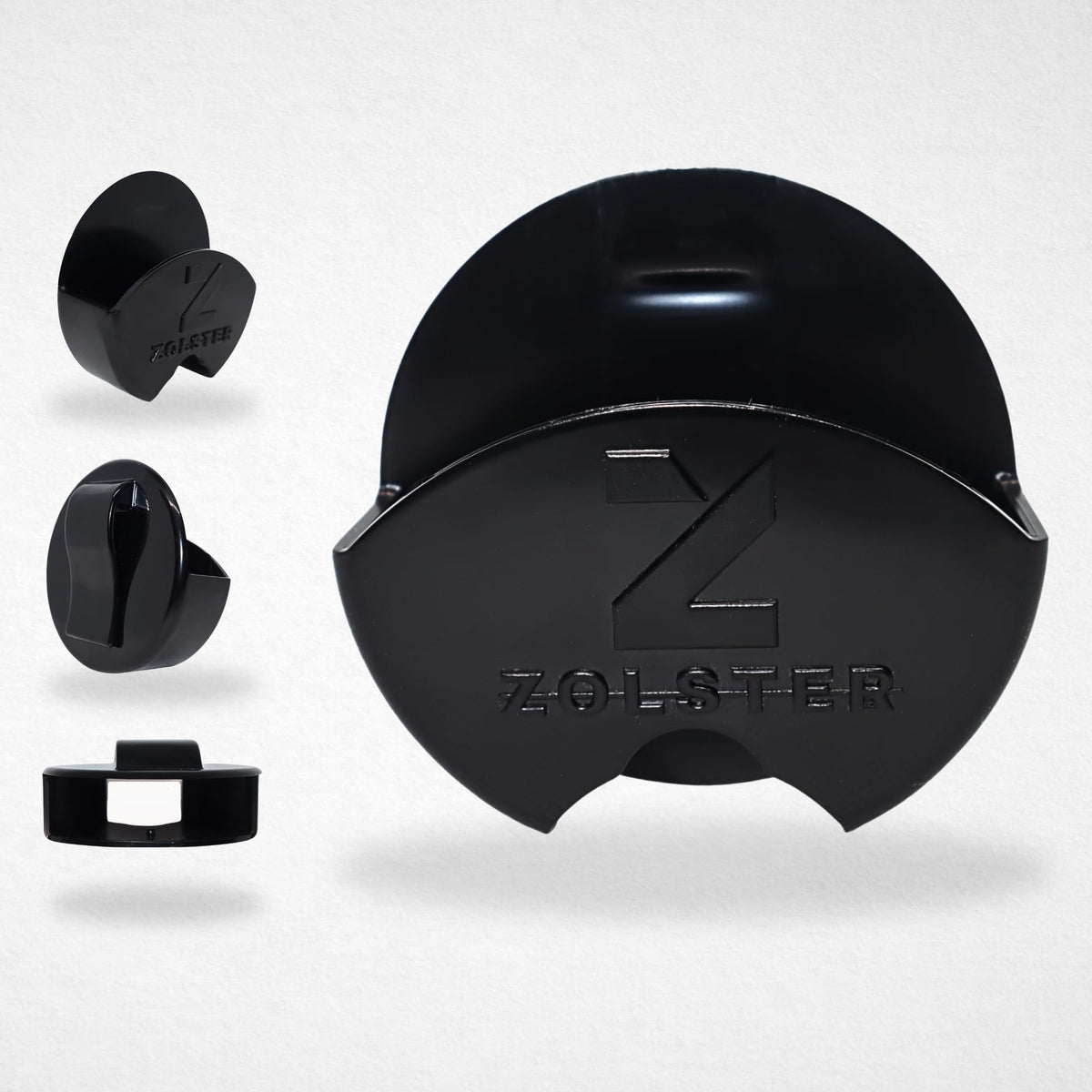 Z Zolster holster clip securely attaches to belt for easy Zyn tin access.
