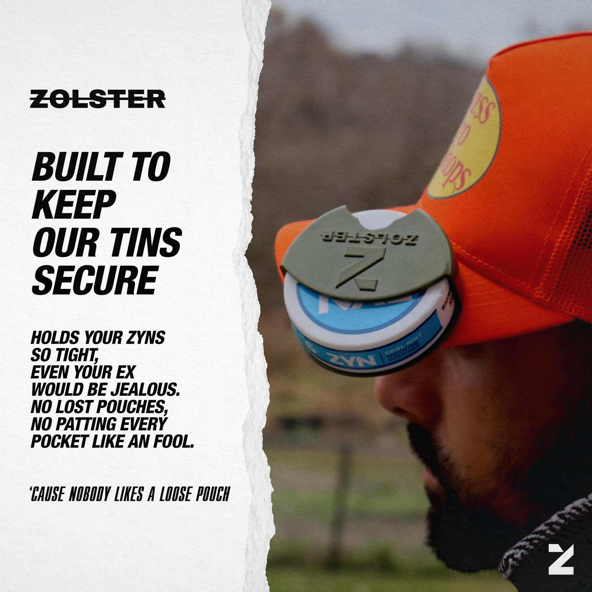 Z Zolster holster clip built-in spinner offers stress relief while you move.