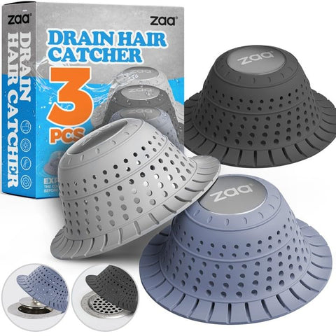 zaa bathtub drain hair catcher with dome design catches hair while preserving drainage.