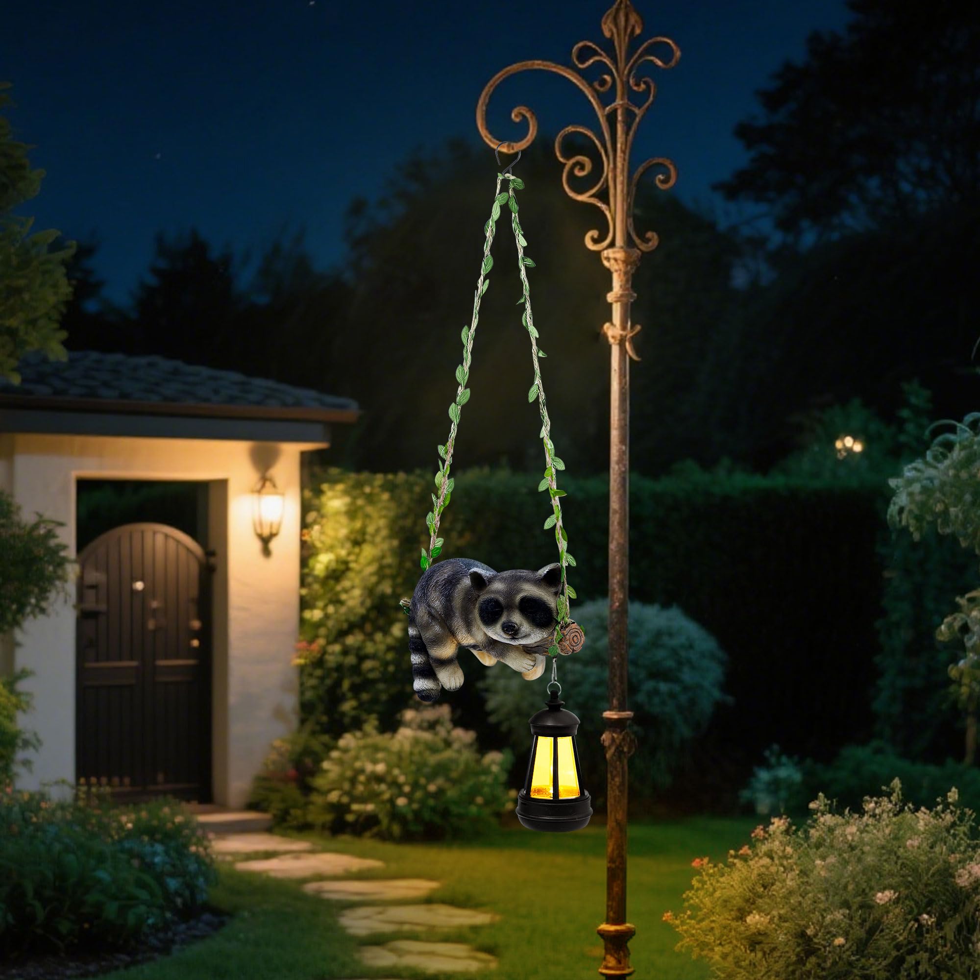 Automatic solar lighting turns on at night for hands-free ambiance