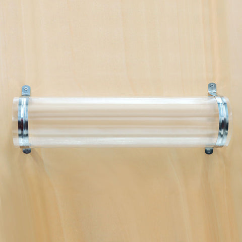 Zadery dust collection system featuring clear PC pipe and clamps