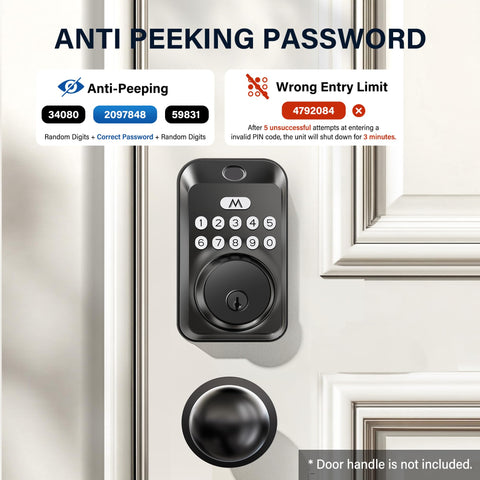 Zafano fingerprint door lock vacation mode ensures privacy during travels