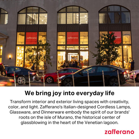 Zafferano Pina Pro lamp compact height 11.4 inches.