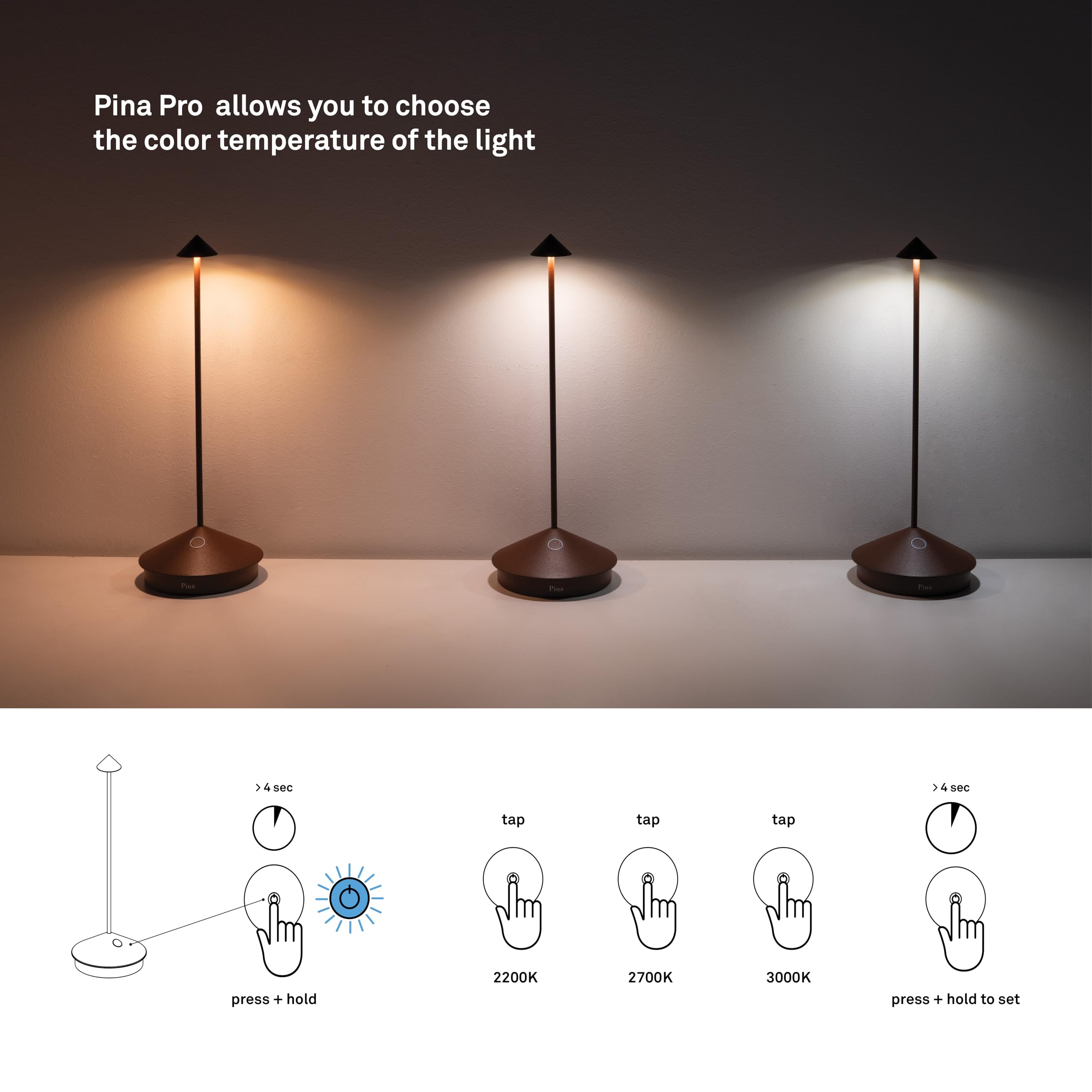 Zafferano Pina Pro lamp black finish complements modern interiors.