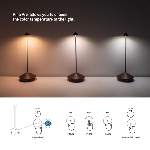 Charging base for the cordless Zafferano Pina Pro lamp
