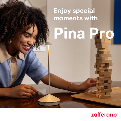 Zafferano Pina Pro lamp color temperature range 2200-3000K.