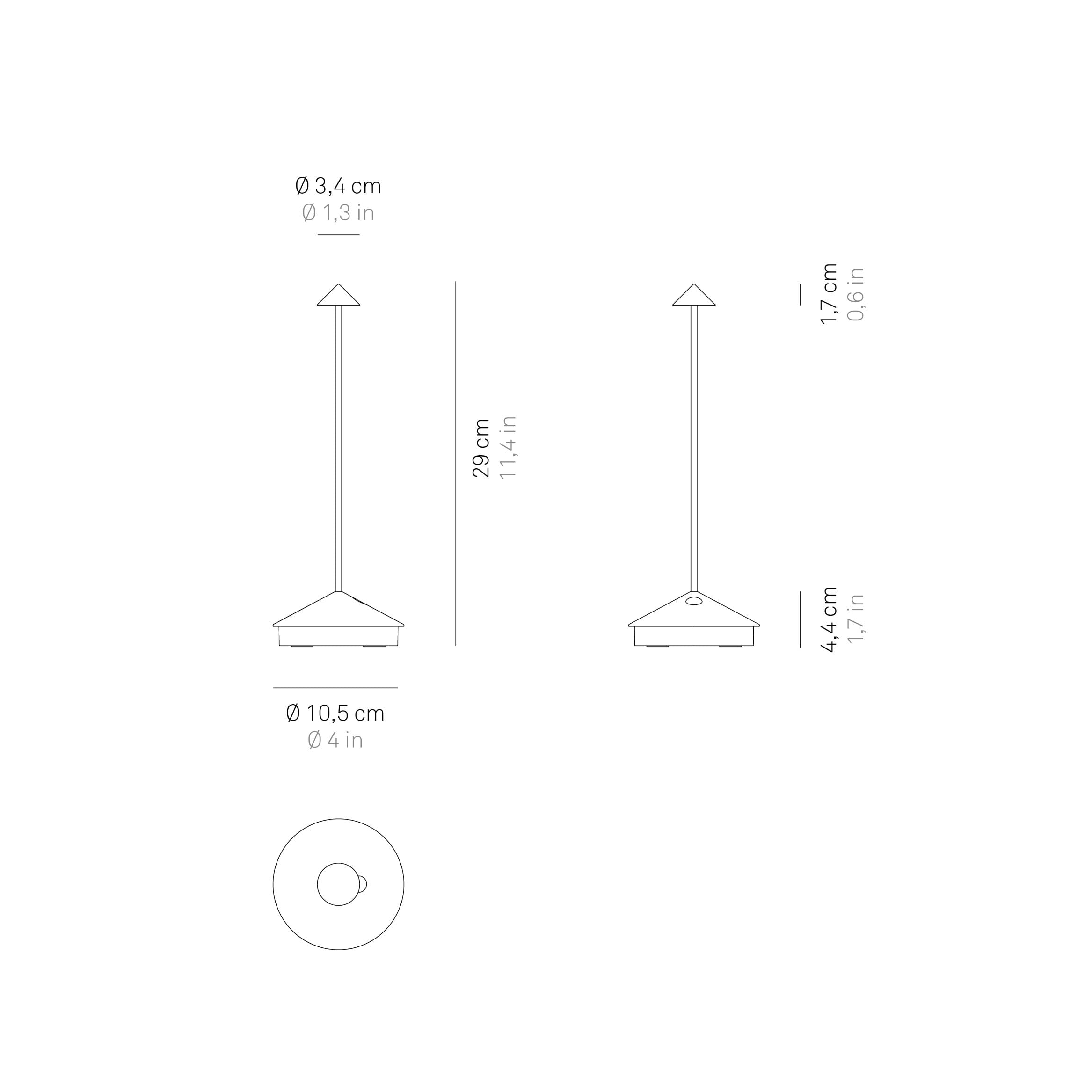 Zafferano Pina Pro touch-dimming with memory for easy brightness control