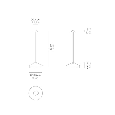 Zafferano Pina Pro touch-dimming with memory for easy brightness control