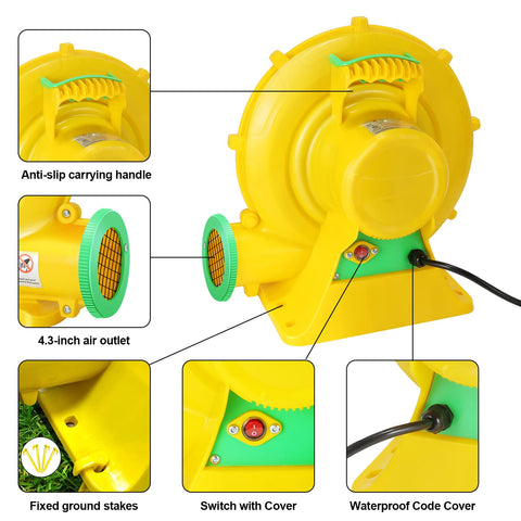 ZAFIED 340 CFM outlet provides even, fast inflation.