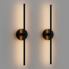 ZAGO 24-inch LED wall sconce set of two provides ambient living room lighting