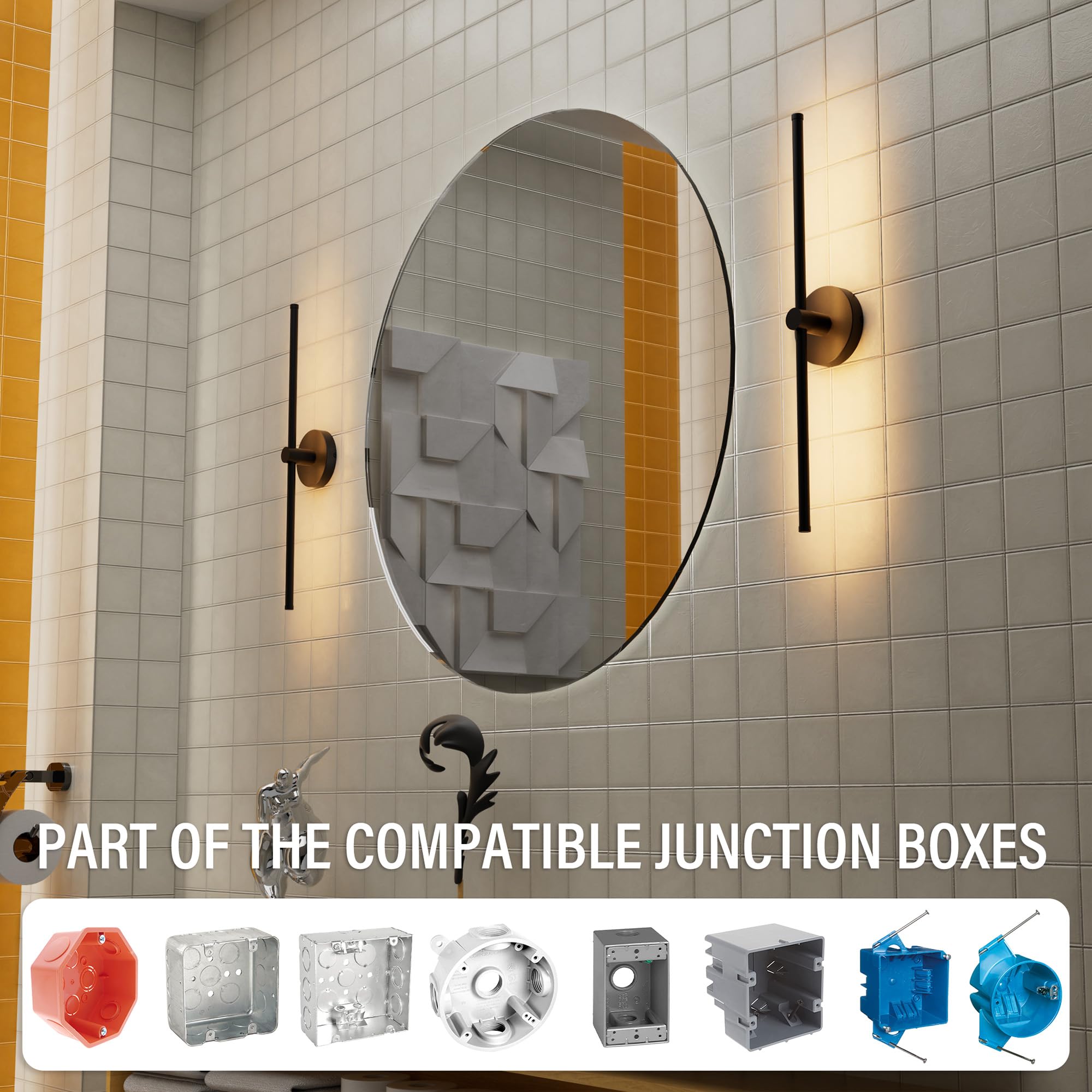ZAGO indoor damp-location LED wall sconce for hallways or bathrooms