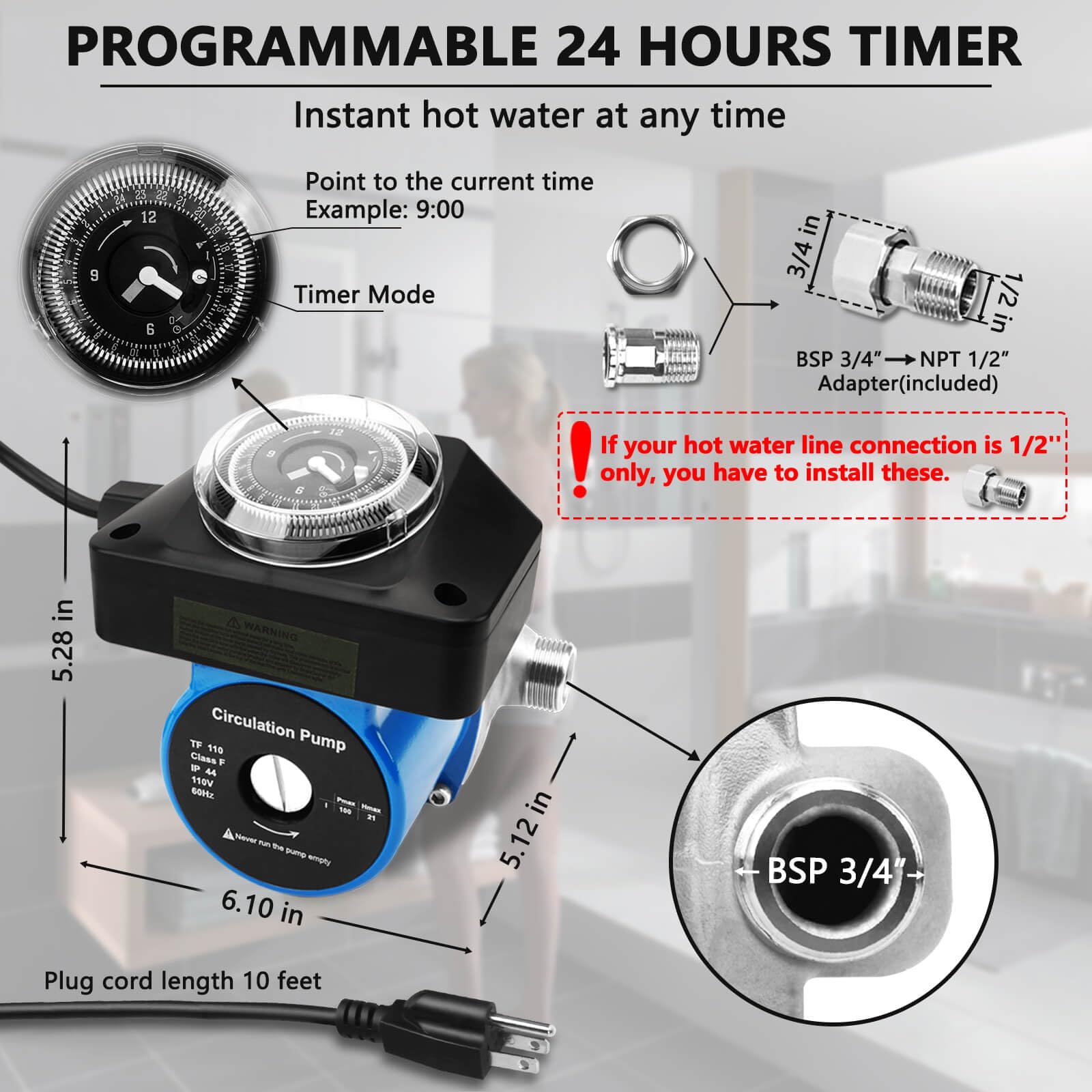 ZAIGANMA bypass valve kit enables faster hot water at fixtures