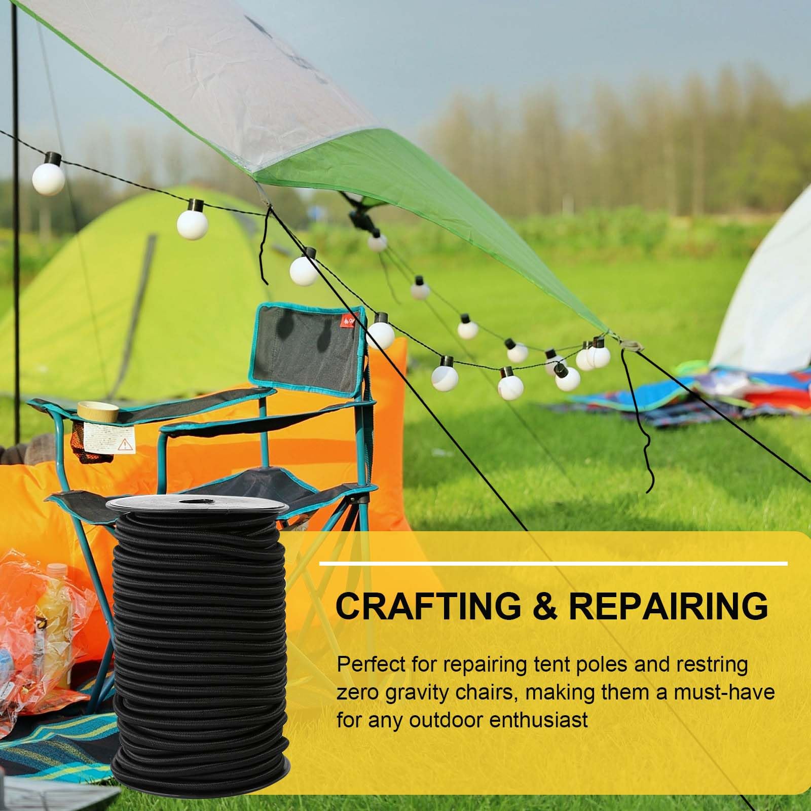 Zakous bungee cord roll diy-project-use keeps tools and loads organized.