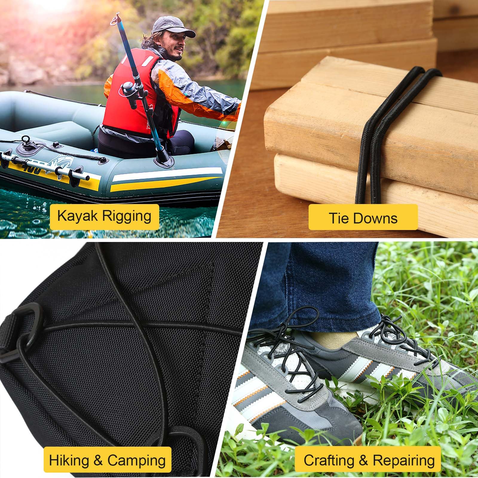 Zakous bungee cord roll tent-pole-repair versatile for quick camp pole fixes.