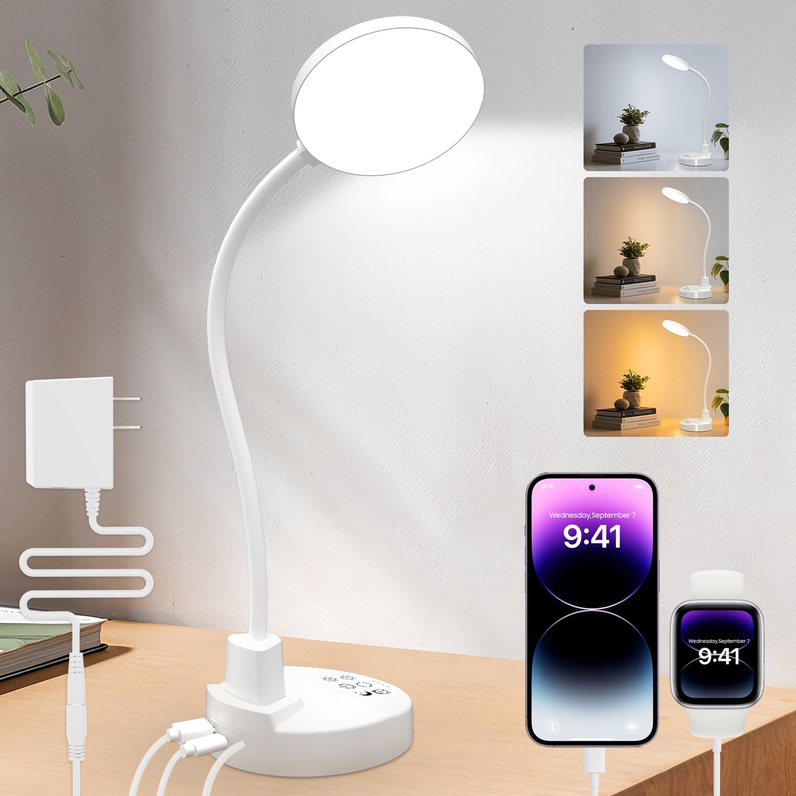 ZAPLIT base-stable desk lamp offers steady illumination for focused study.