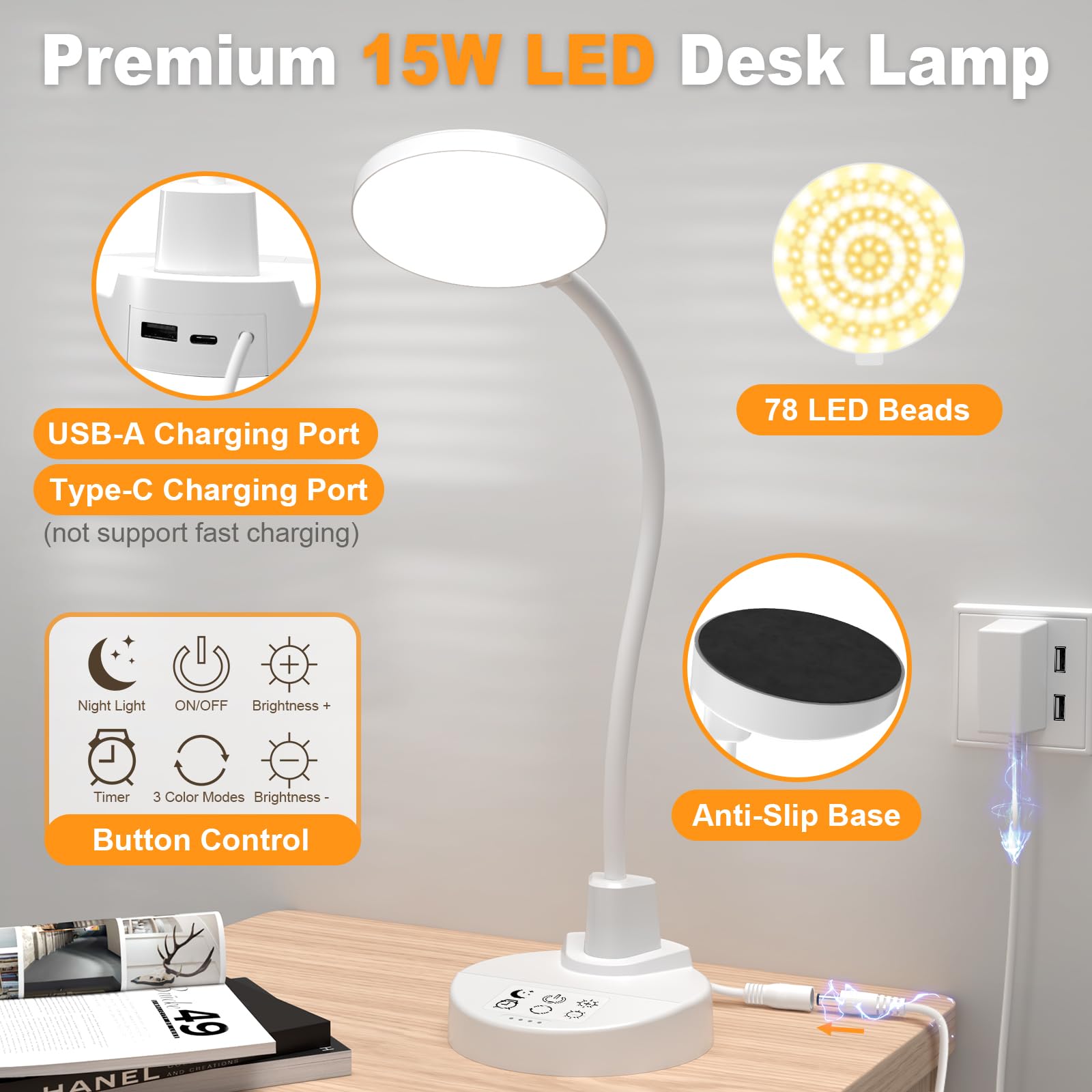 ZAPLIT home office desk lamp fits small spaces without clutter.