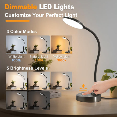 ZapLit desk lamp with five brightness levels for precise control