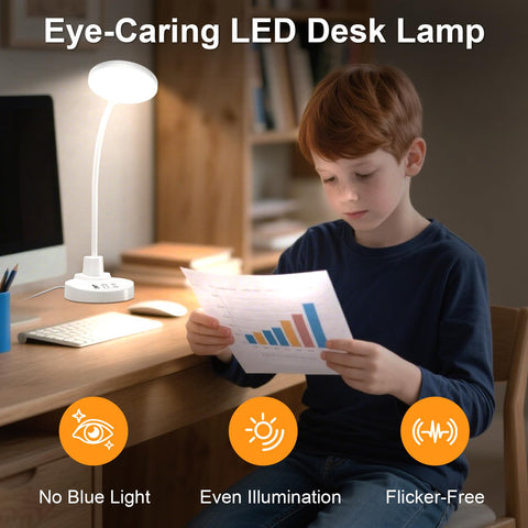 ZAPLIT led head closeup shows flicker-free LEDs for comfortable reading.