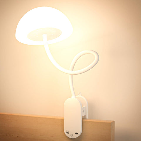 ZAPLIT rechargeable clip-on lamp on a desk edge for cordless study sessions.