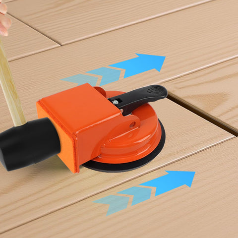 ZAPSIFOU suction cup in action repairing floor gaps on smooth surfaces.