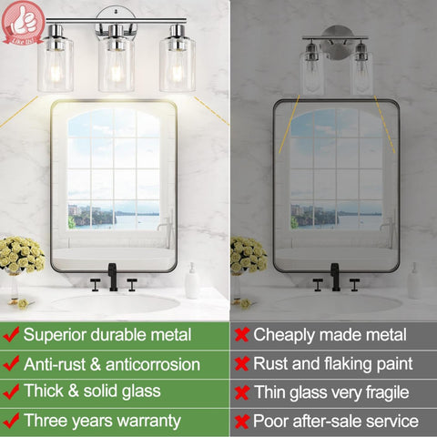 Zarbitta vanity light featuring an E26 ceramic socket for reliable use