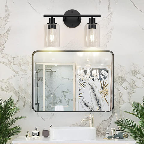 Zarbitta wall light placed over a mirror for precise vanity lighting