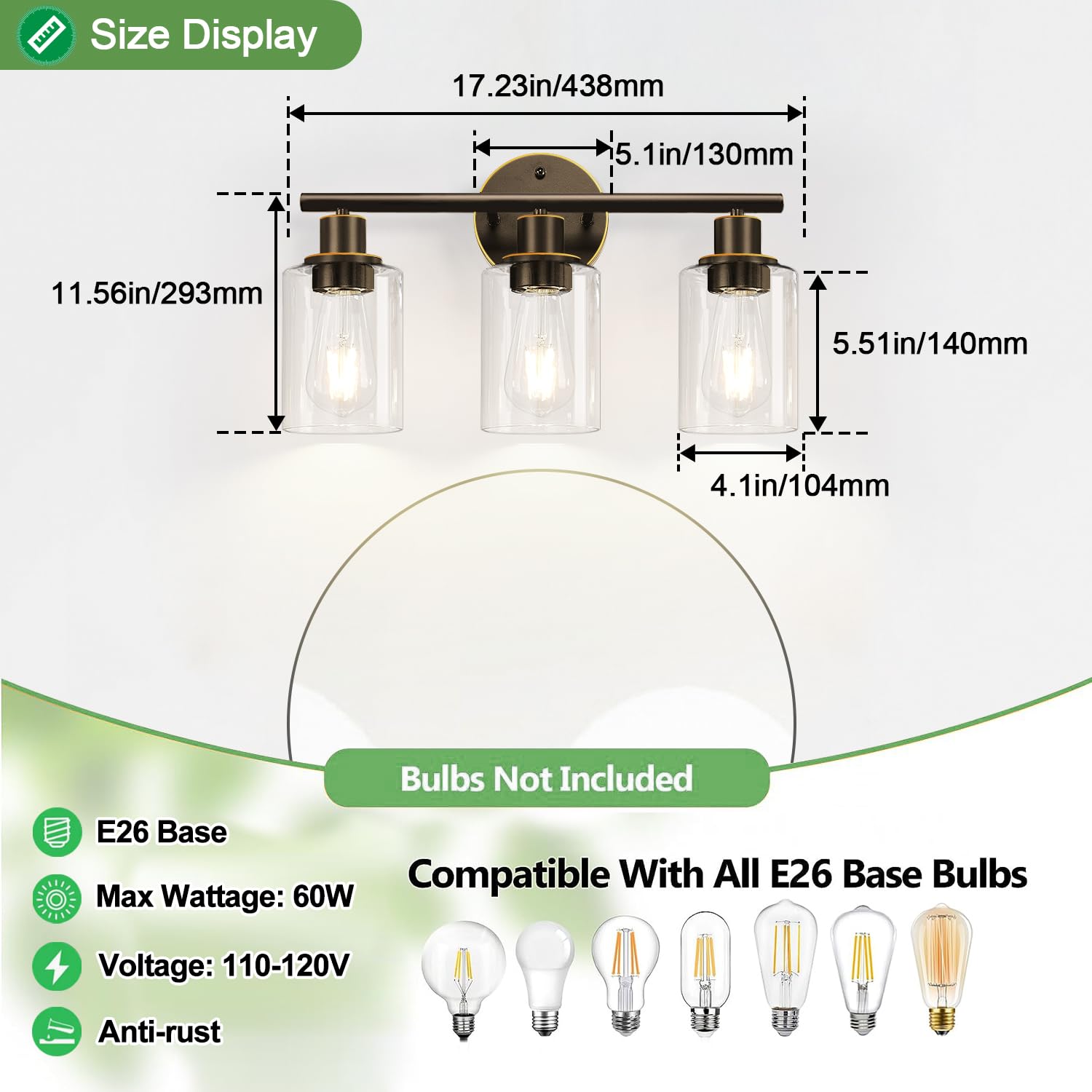 Zarbitta wide illumination ideal for hallways, closets, and entryways.