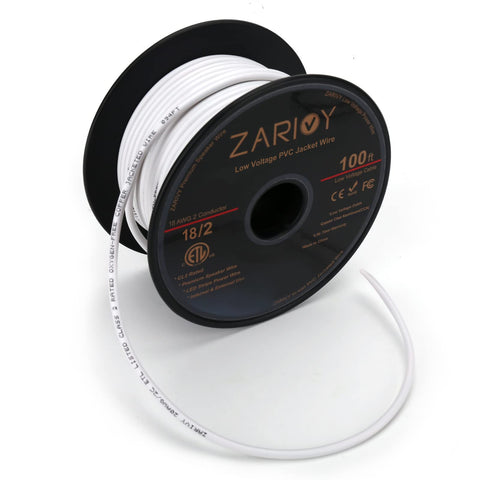 Zarivy CL2 white jacket close-up showing safe in-wall wiring