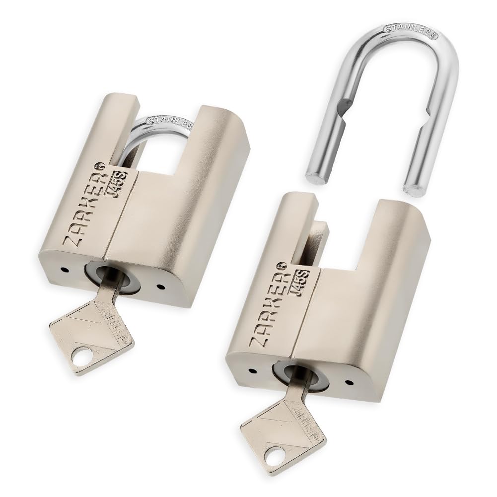 Zarker J45S keyed-alike padlocks in a 2-pack for convenient access