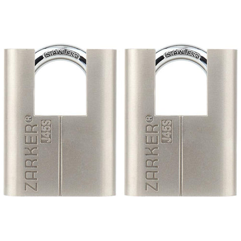 Zarker J45S padlock with stainless steel shackle for durability