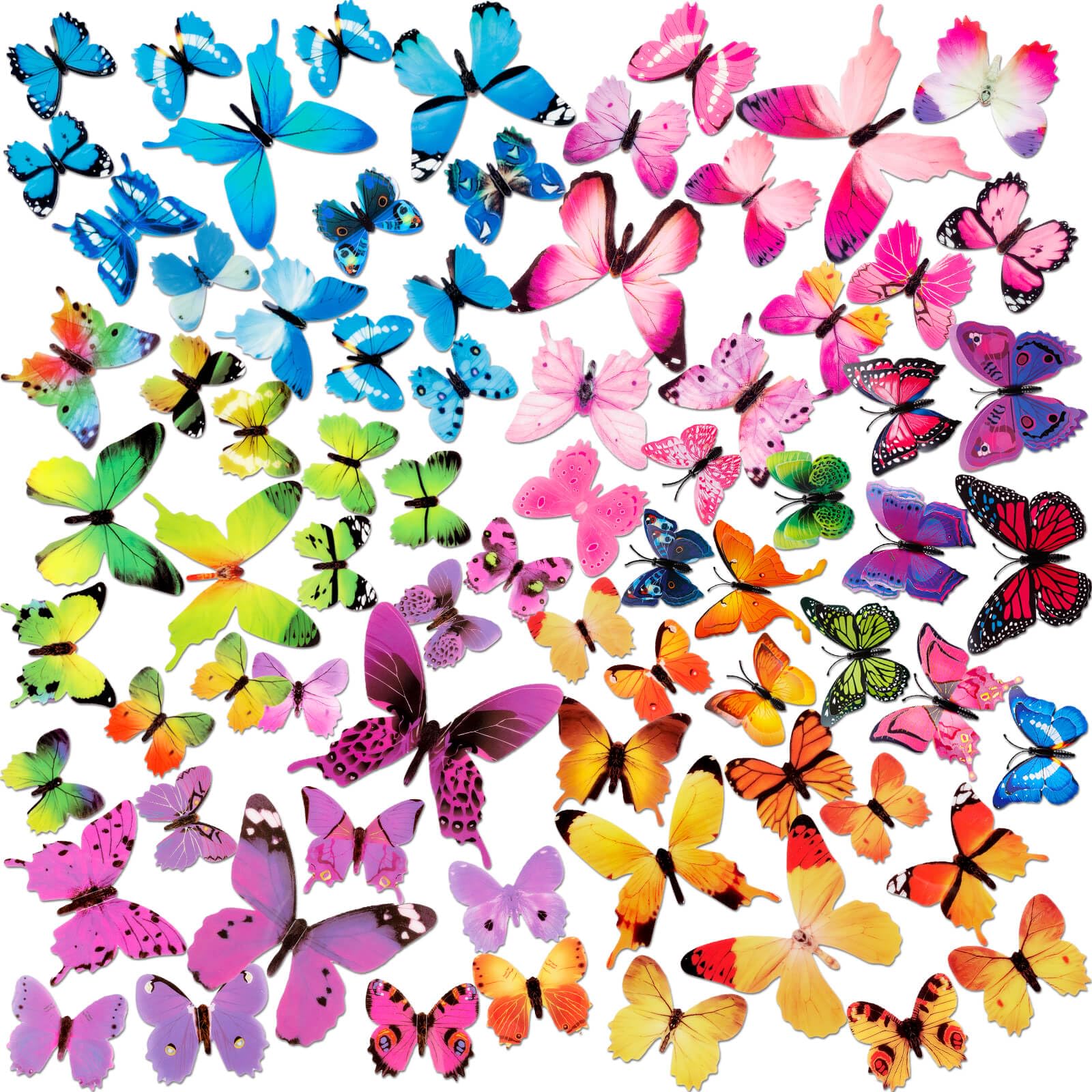 ZAUGONTW butterfly wall stickers 3D multicolor add vibrant, lightweight decor to any room