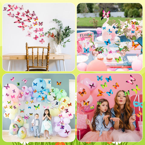 ZAUGONTW butterfly wall decals easily removable without residue on smooth surfaces
