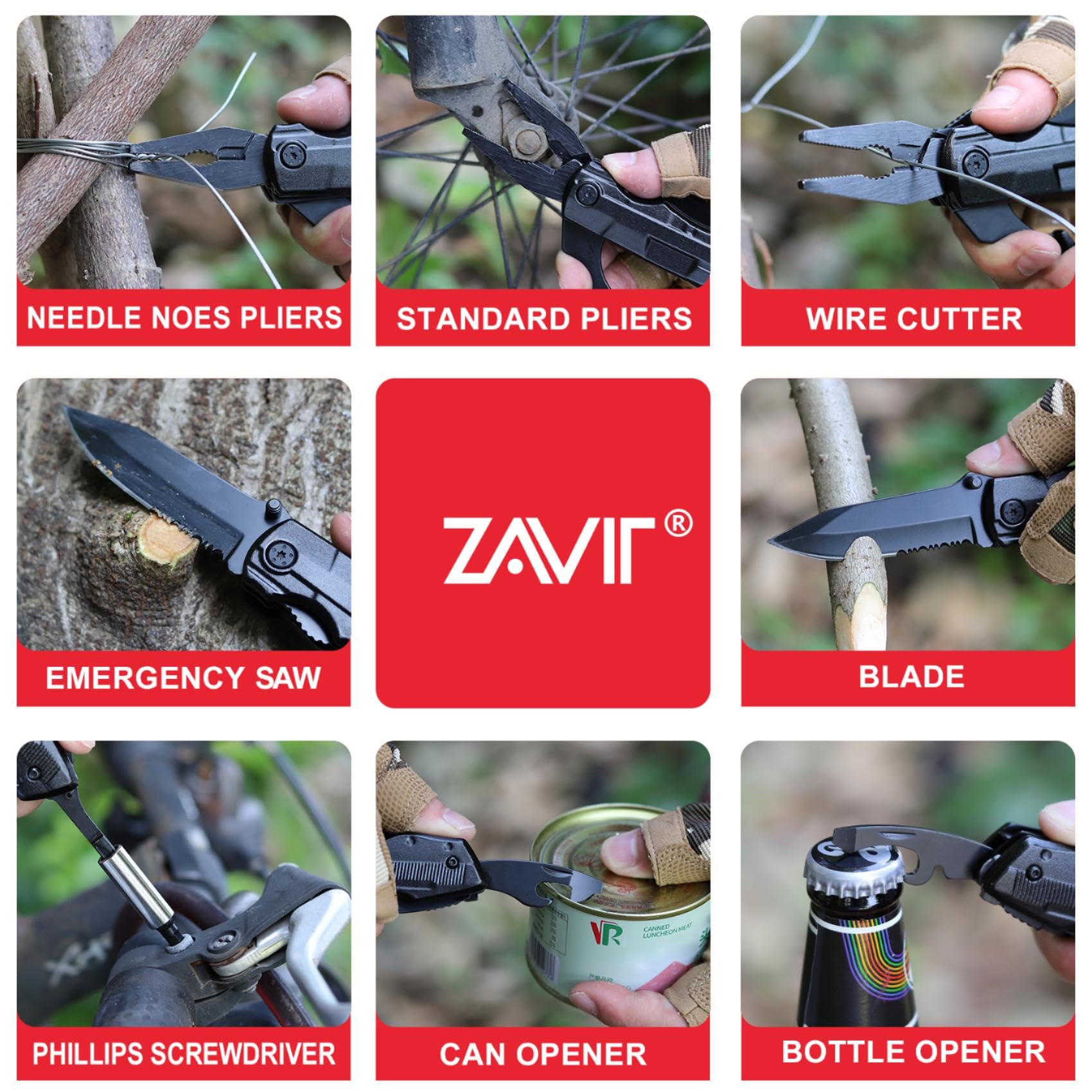 ZAVIT ergonomic anti-slip handle offers comfortable grip on tough jobs.