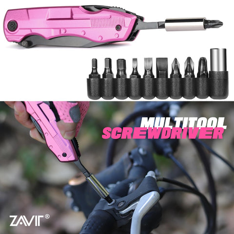ZAVIT P-ink multitool knife screwdriver tip for on-the-go repairs.