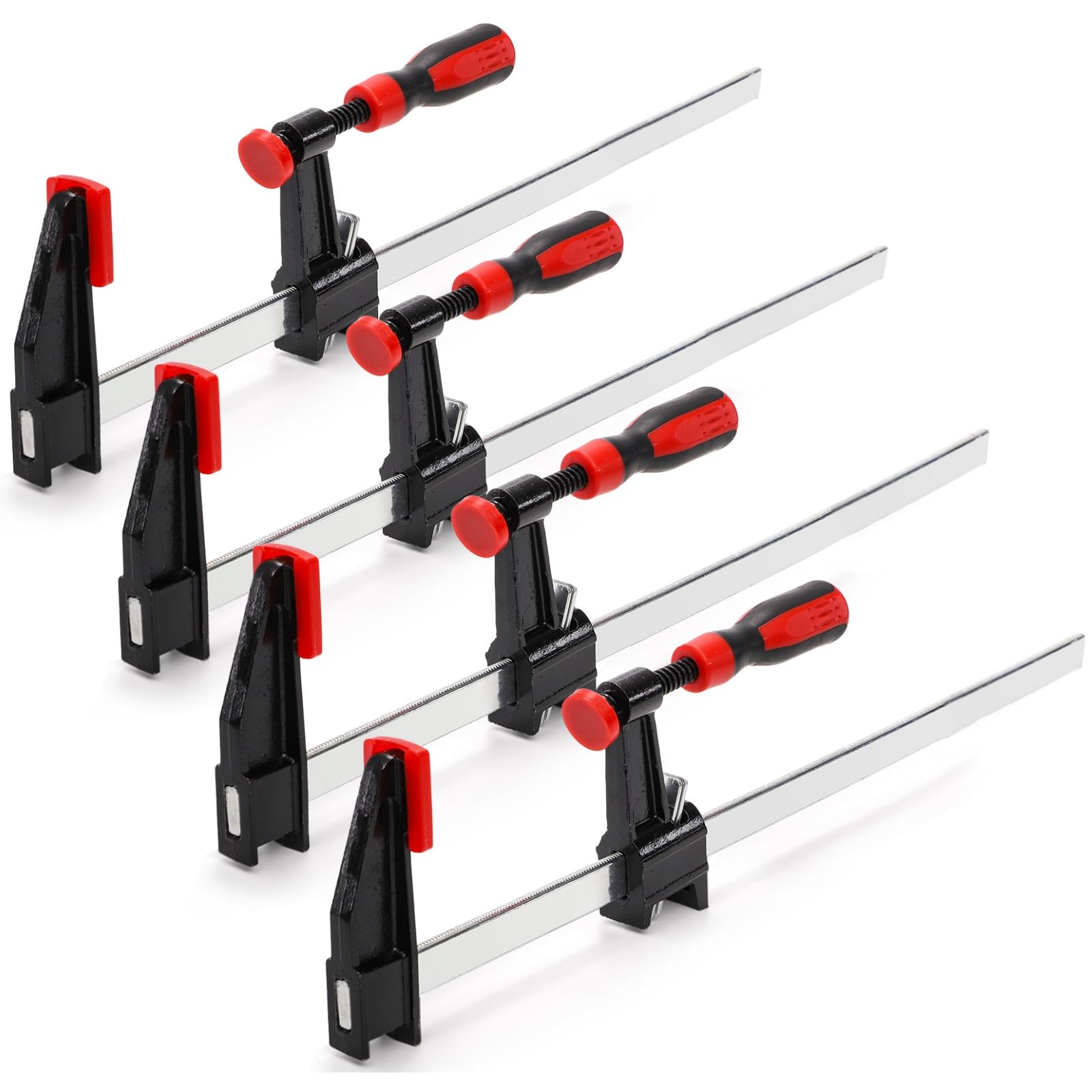 ZAVOOS 4-pack bar clamps ready for woodworking tasks.