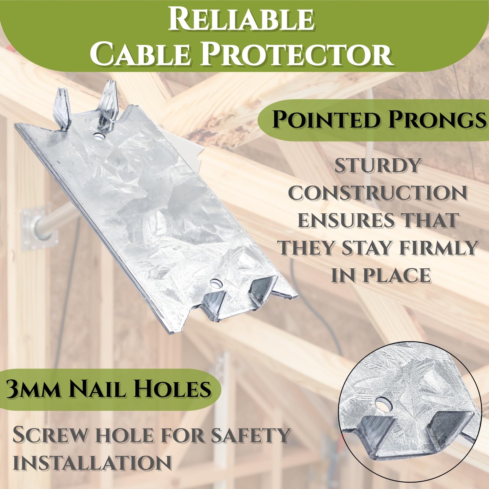 ZAVOOS 1.5 by 3 inch plates fit standard stud layouts